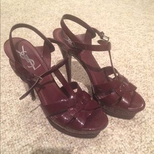 Yves Saint Laurent Tribute Patent Leather Sandal